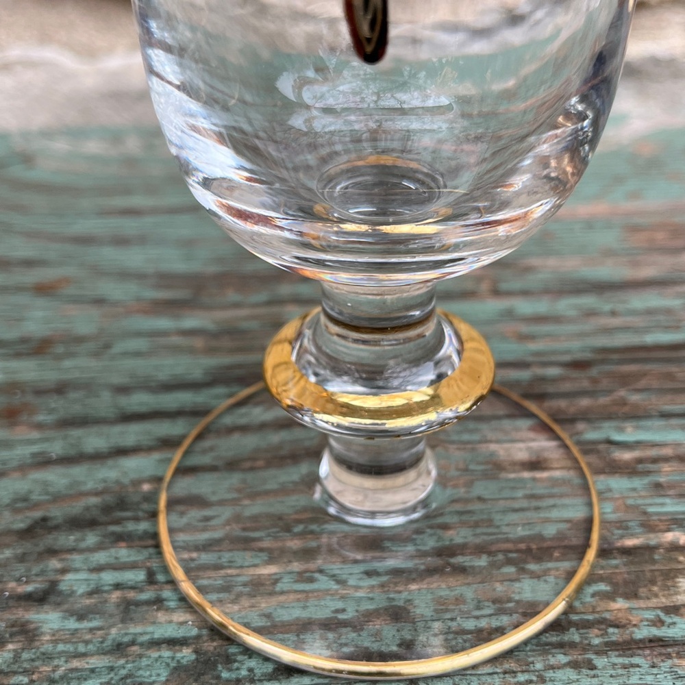 Vintage Discontinued  Hand Blown Medici 24k Gold Water Goblet by Arte Italica - Picture 9 of 9